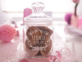 Personalised cookie jar with name