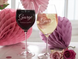 Engraved wine glass for Daddy