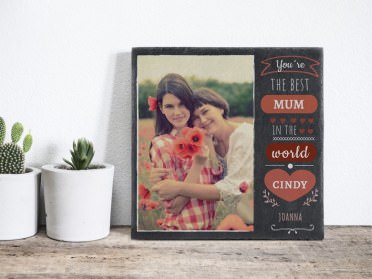 Slate plate with photo