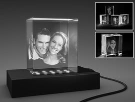 3D crystal photo