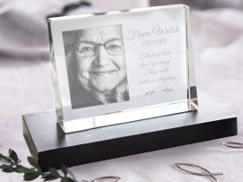 Crystal photo memorial