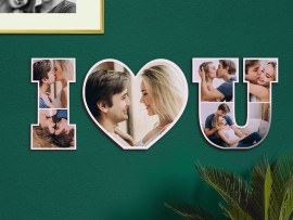 Decoration letters with photo