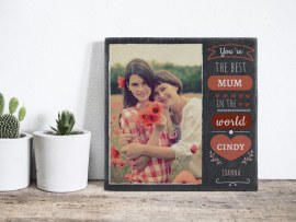 Imprinted slate plate