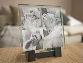 Flat crystal photo baby