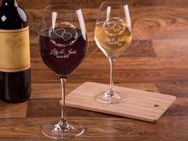 Engraved wine glasses