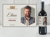 Wine label with photos
