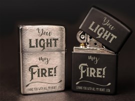 Engraved Zippo lighter