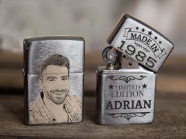 Zippo lighter with engraving