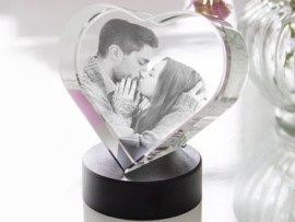 Photo glass heart