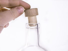 Personalised bottle with plastic cork