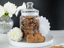 Engraved Sweet jar for wedding
