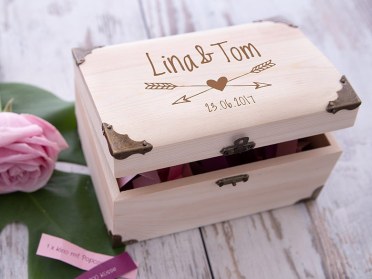 Wedding Treasure Chest With Personal Engraving Various Designs 