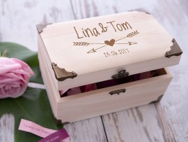 Lovely wooden treasure box