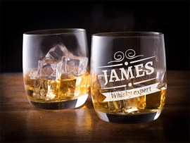 personalised tumbler glass