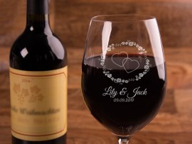 Wine glass for wedding
