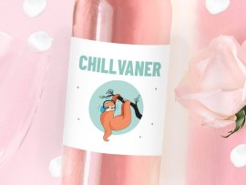 Wine bottle sticker fiting