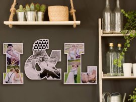 Photo initials as a wedding gift