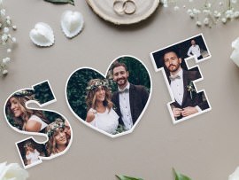 Decoration letters as gift for women